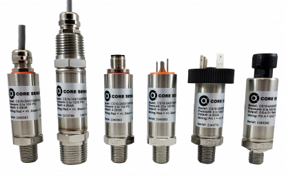 CS10 industrial pressure transducers with various electrical connections including M12 and DIN